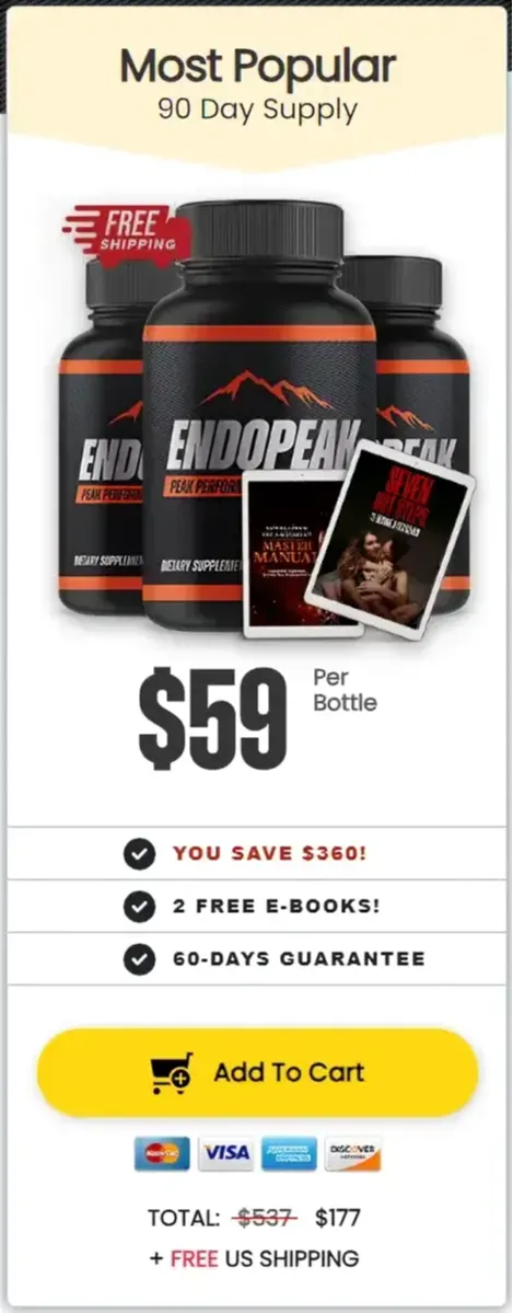 endopeak price 3 bottle